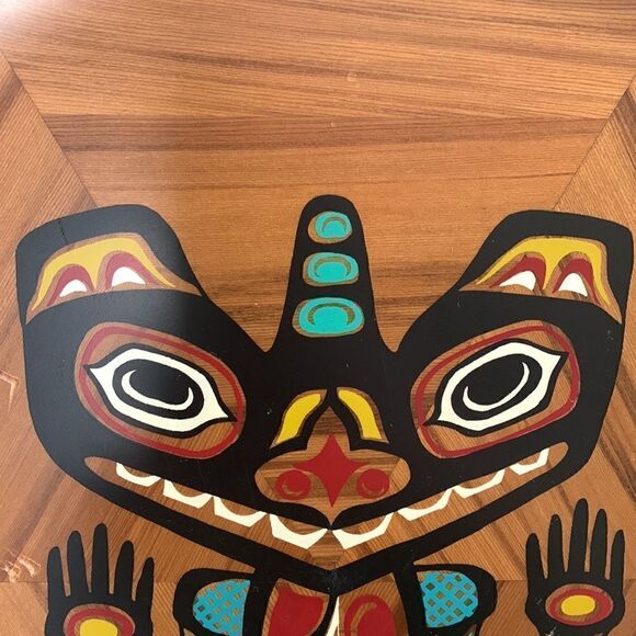 Vintage First Nations Bear Mother
Painted Cedar Wooden Wall
Hanging Plate - Picture 9 of 17